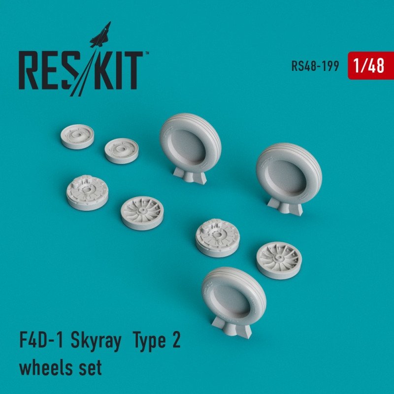 RESKIT RS48-0199 F4D-1 Skyray Type 2 jeu de roues 1/48