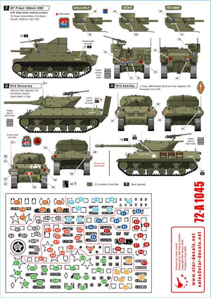 Star Decals 72-A1045 Artillerie royale n° 1. Spécial 75e anniversaire du Débarquement. Les gros canons : Sexton, Priest, Wolverine et Achilles (échelle 1/72). – Bild 2