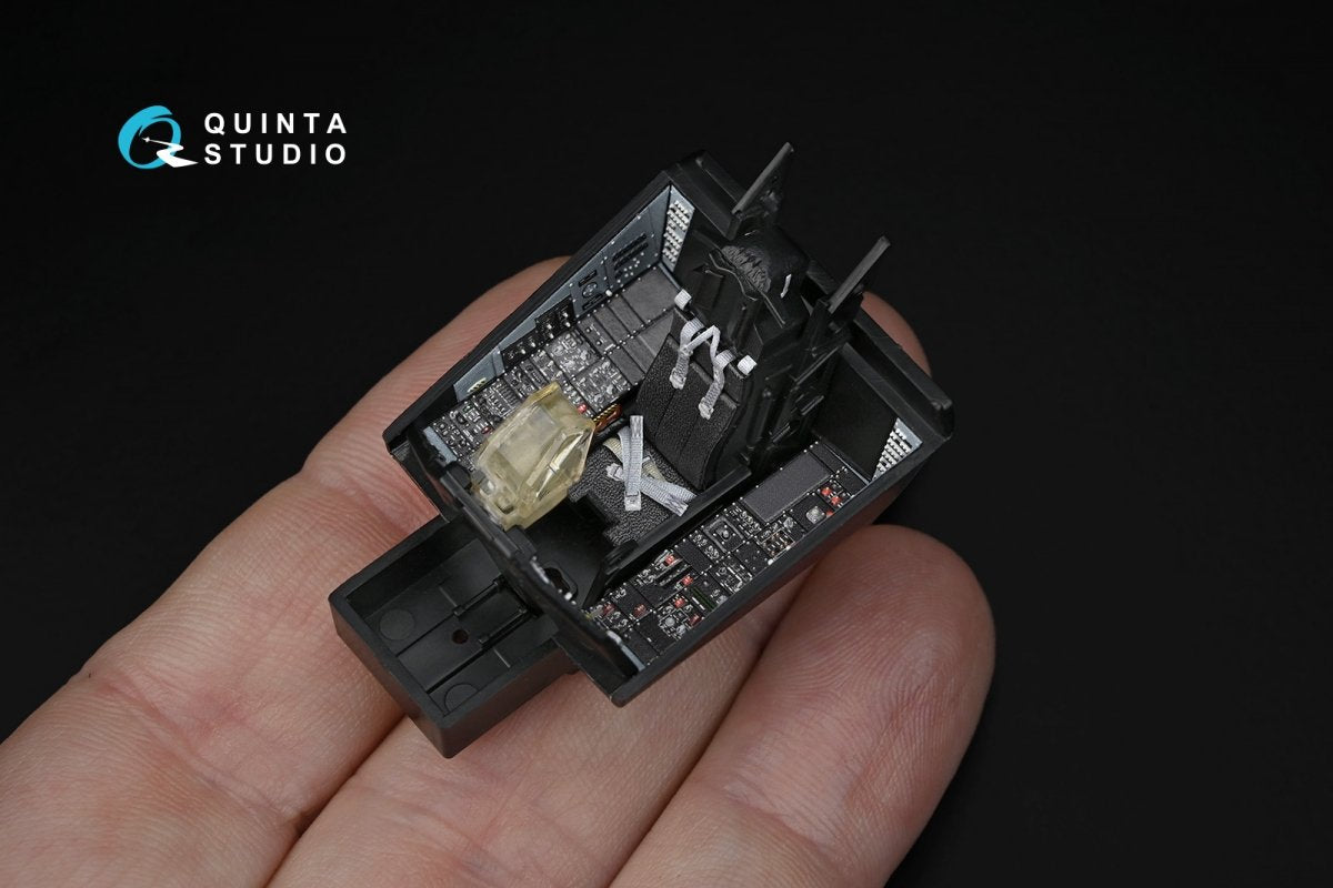 Intérieur imprimé en 3D et coloré sur papier décalcomanie Quinta Studio QD48169 F-117A (pour maquette Tamiya) 1/48 – image 6
