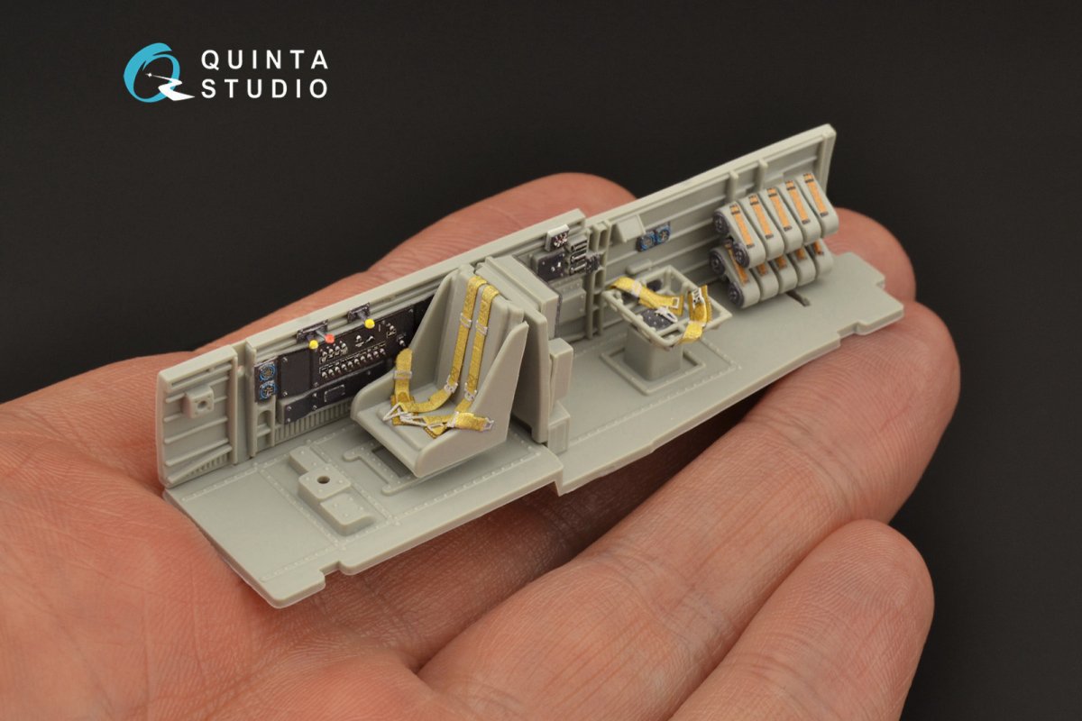 Intérieur imprimé en 3D et coloré sur papier décalcomanie Quinta Studio QD48206 Ju 87B-2/R-2 (Italeri) 1/48 – image 4