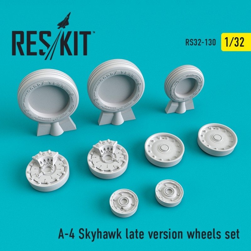 RESKIT RS32-0130 Jeu de roues A-4 Skyhawk version tardive 1/32