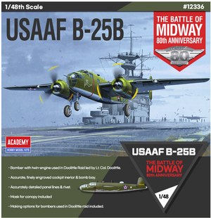 Academy 12336 USAAF B-25B LA BATAILLE DE MIDWAY 80e ANNIVERSAIRE 1/48 – immagine 2