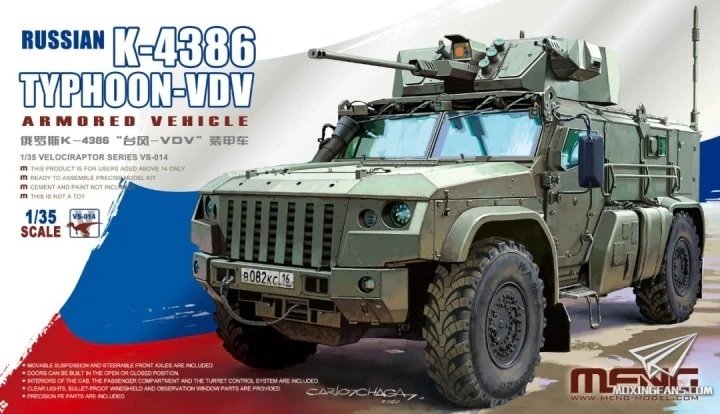 Maquette Meng VS-014 Véhicule blindé russe K-4386 Typhoon-VDV au 1/35