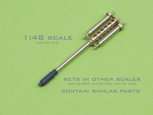 Master AM-35-002 AH-64 Apache - Canon mitrailleur M230 (30 mm), tubes Pitot et antenne de queue (résine, photodécoupe et pièces tournées) 1/35 – image 4