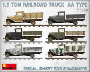 MiniArt 35265 CAMION FERROVIAIRE 1,5 TONNE TYPE AA (1/35) – image 2