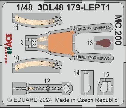 Eduard 3DL48179 MC.200 SPACE ITALERI 1/48  – image 3