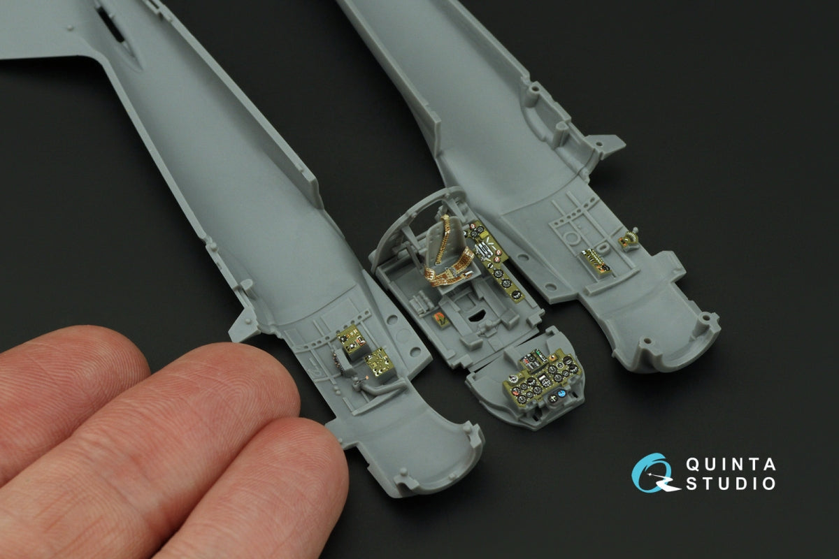 Intérieur coloré imprimé en 3D sur papier décalcomanie (Tamiya) pour A6M2 Zero (Mitsubishi Prod.) de Quinta Studio QD72162, échelle 1/72 – image 6