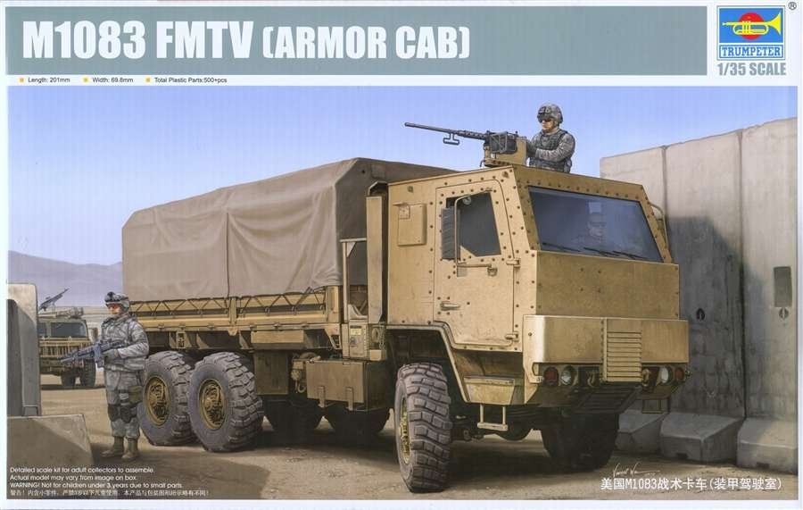 Trumpeter 01008 M1083 FMTV Cargo Truck w/ Armor Cab 1/35