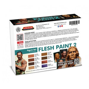 Coffret de peinture acrylique Lifecolor CE03, teinte Chair, 2 x 8 x 22 ml – image 2