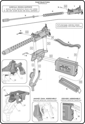 Master GM-35-092 Browning M1919 A4 .30 cal (7,62mm) - mocowanie E6160 - używany np. na M4 Sherman, T17E1 Staghound 1/35