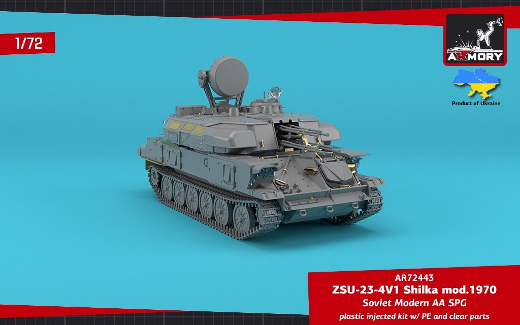 Armory Models 72443 ZSU-23-4V1 Shilka mod.1970 Canon automoteur antiaérien soviétique moderne 1/72 – image 12