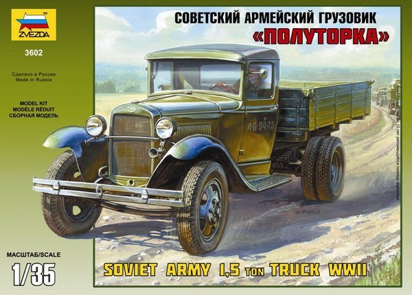 Camion léger soviétique Zvezda 3602 GAZ-AA (1/35)
