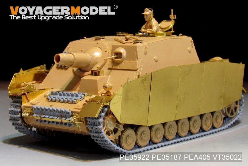 Jupes latérales Voyager Model PEA405 pour Sturmpanzer IV Brummbar allemand de la Seconde Guerre mondiale (version tardive) pour TAMIYA 35353 au 1/35 – immagine 3