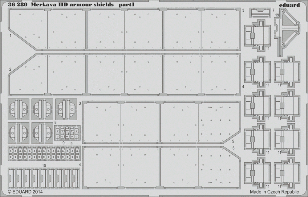 Eduard 36280 Merkava IID blindage boucliers Academy