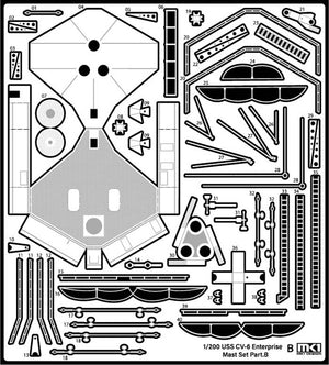 MK1 Design MD-20021 Porte-avions CV-6 Enterprise de l&amp;#39;US Navy - Pièces de détail pour maquette Trumpeter au 1/200 – imagen 67