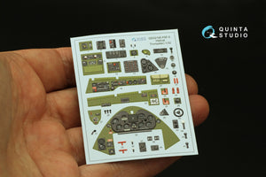 Intérieur imprimé en 3D et coloré sur papier décalcomanie Quinta Studio QD32195 F6F-5 Hellcat (Trumpeter) 1/32 – imagen 3