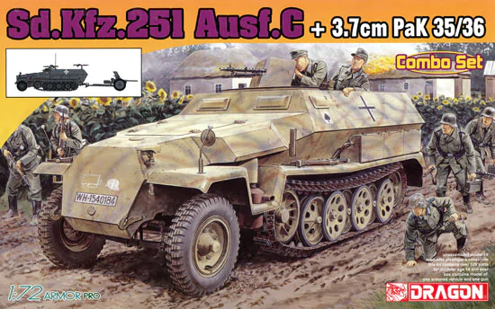 Dragon 7611 Sd.Kfz.251/1 Ausf.C + 3,7 cm PaK 35/36 Combo Set 1/72