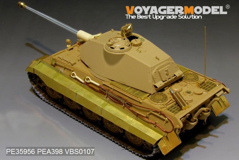 Maquette Voyager PE35956 Char King Tiger allemand de la Seconde Guerre mondiale (tourelle Porsche) pour MENG TS-037 au 1/35 – Bild 7