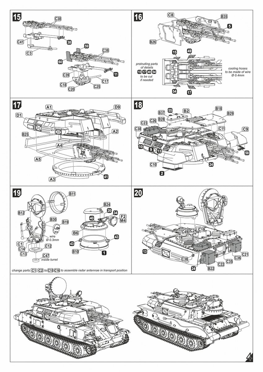 Armory Models 72443 ZSU-23-4V1 Shilka mod.1970 Canon automoteur antiaérien soviétique moderne 1/72 – image 23