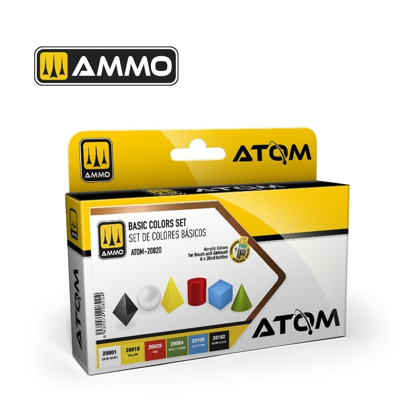 AMMO par Mig Jimenez 20820 ATOM Coffret de couleurs de base 6 x 20 ml