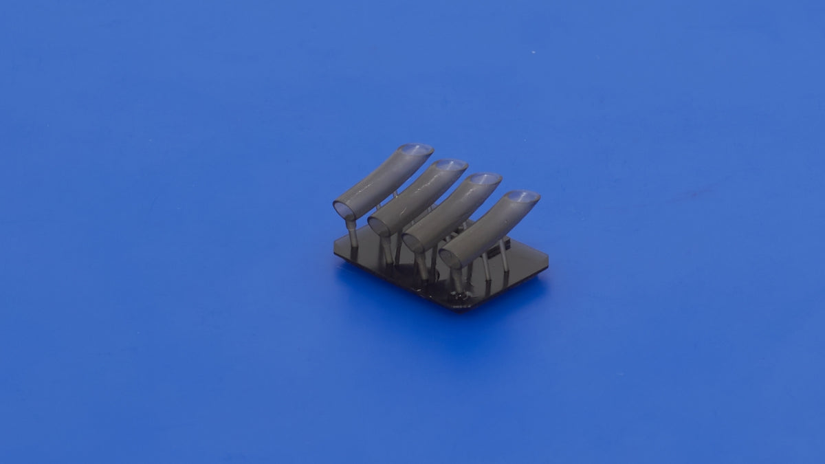 Omask 104820 Hs 129 Échappements courbés (pour Hasegawa/Hobby 2000) Impression 3D 1/48 – Bild 3