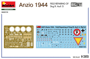 MiniArt 36072 Anzio 1944. Réparation sur le terrain d&amp;#39;un Stug III. Ausf. G. Grand coffret 1/35 – Bild 10