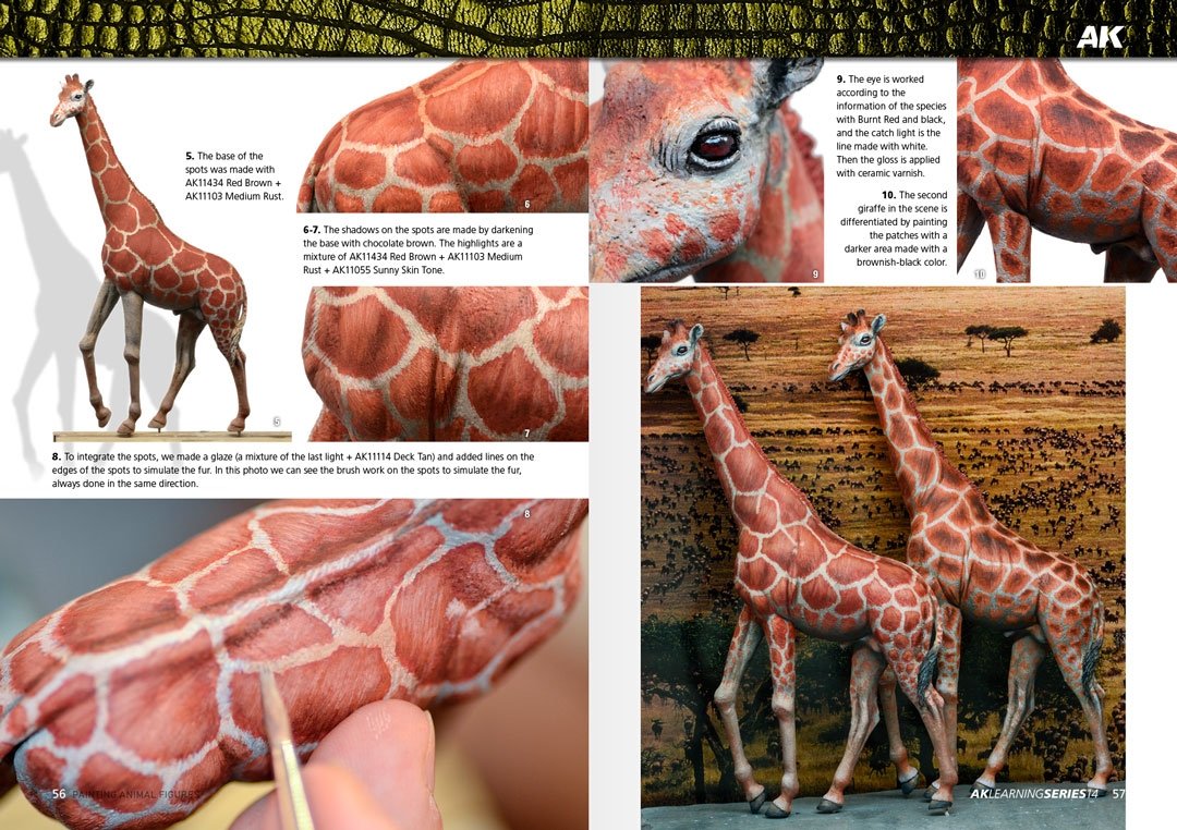AK Interactive AK518 AK LEARNING 14 : PEINTURE DE FIGURINES D&amp;#39;ANIMAUX (Anglais) – Bild 9