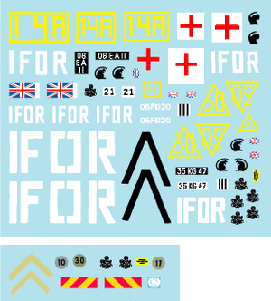 Star Decals 35-C1067 Infanterie légère. IFOR Bosnie. FV432, Scimitar et Warrior ISV 1/35  – image 2