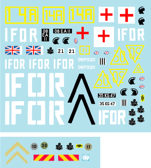 Star Decals 35-C1067 Infanterie légère. IFOR Bosnie. FV432, Scimitar et Warrior ISV 1/35  – image 2