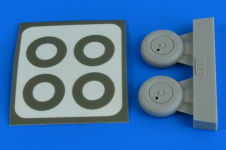 Roues Aires 4781 Spitfire Mk.I (avec enjoliveurs) et masques de peinture 1/48 TAMIYA