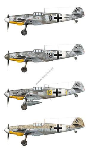 Kagero 15034 Messerschmitt Bf 109 au-dessus de la Méditerranée, partie I (décalcomanies) EN/PL – imagen 7