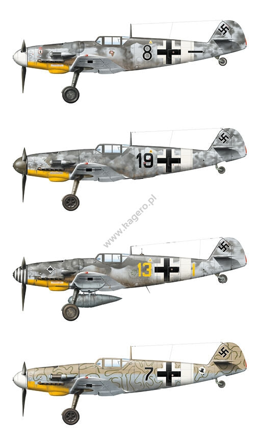 Kagero 15034 Messerschmitt Bf 109 au-dessus de la Méditerranée, partie I (décalcomanies) EN/PL – imagen 7