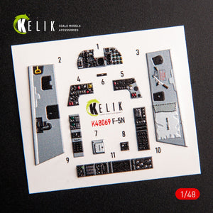 Décalcomanies 3D intérieures KELIK K48069 pour maquette AFV Club au 1/48 – immagine 2