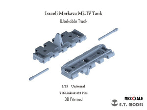 Maquette ET Model P35-024 Char israélien Merkava Mk.IV Chenilles fonctionnelles (Impression 3D) 1/35