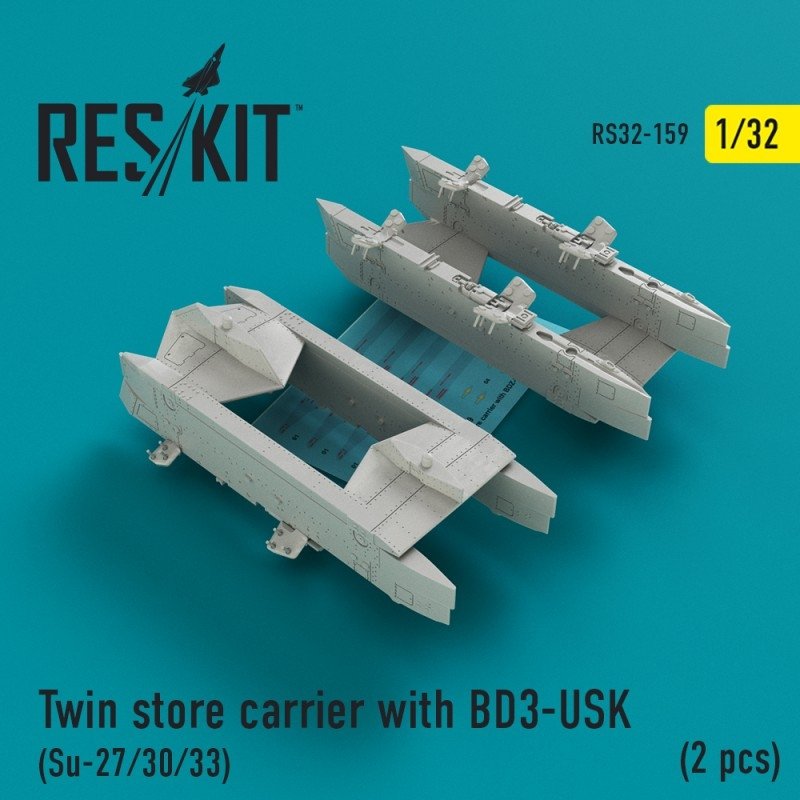 RESKIT RS32-0159 Porte-magasins double avec BD3-USK (2 pièces) 1/32