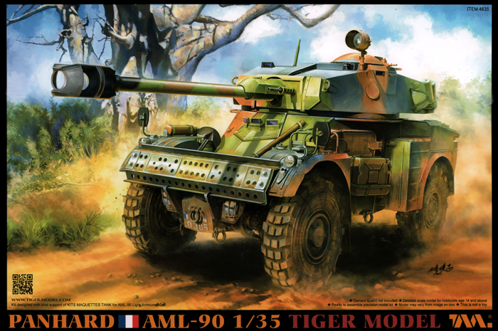 Tiger Model 4635 Panhard AML-90 Voiture blindée légère, intérieur complet, échelle 1/35