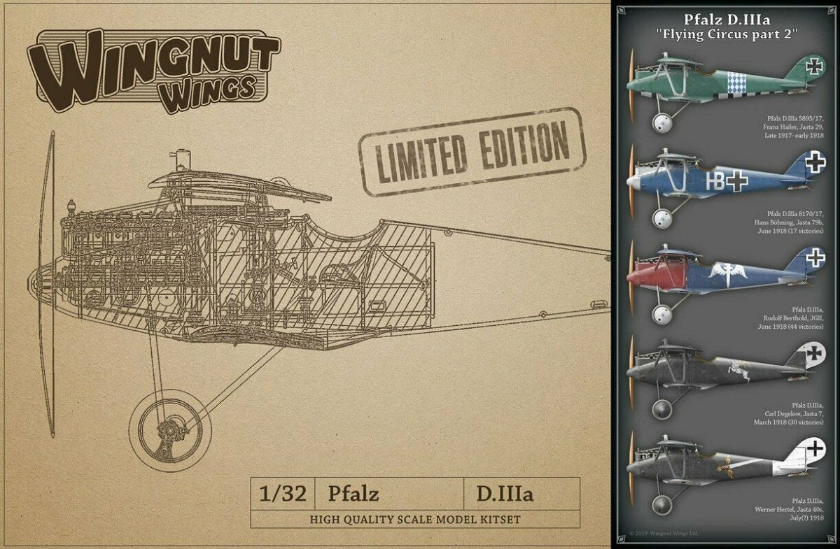 Wingnut Wings 32910 Pfalz D.IIIa « Cirque volant, partie 2 » 1/32