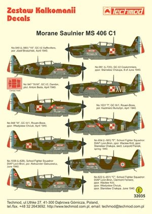 Techmod 32035 - Morane-Saulnier MS.406C1 1/32 – image 2