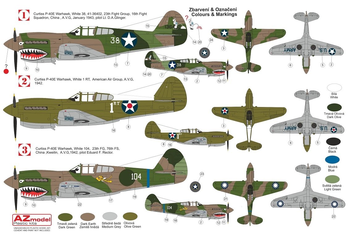AZ Modèle AZ7696 P-40E Warhawk « AVG » 1/72 – image 2
