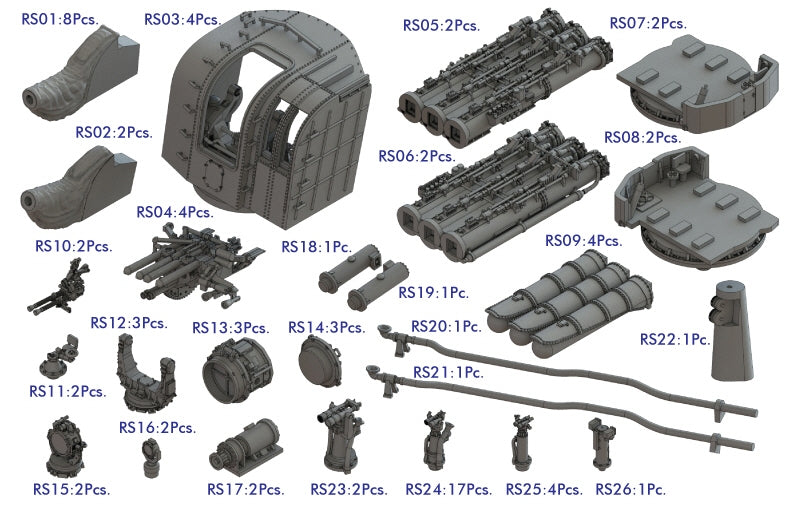 Pontos 37035F1 Croiseur lourd japonais Mogami 1942 Kit de détails 1/350 – image 21