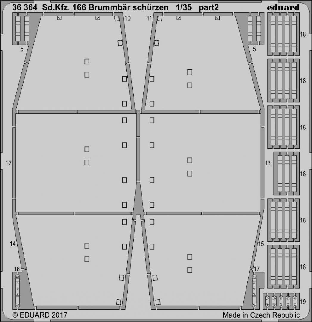 Edouard 36364 Sd. Kfz. 166 Brummbar Schurzen TAMIYA 1/35 – image 2