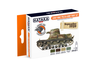 Hataka HTK-CS11 ORANGE LINE – Coffret de peinture de l&amp;#39;armée polonaise du début de la Seconde Guerre mondiale (4 x 17 ml)