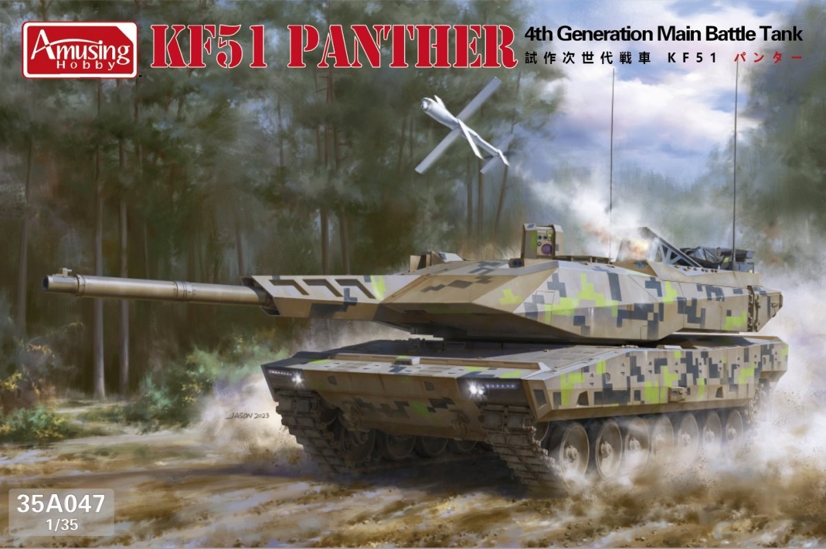 Maquette Amusing Hobby 35A047 KF-51 Panther, char de combat principal de 4e génération, échelle 1/35