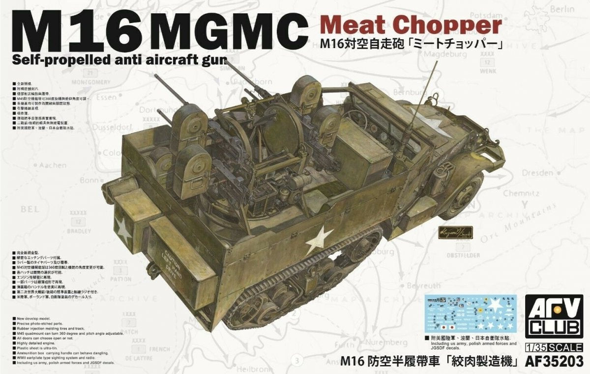 AFV Club 35203 M16 MGMC Meat Chopper Canon antiaérien automoteur 1/35