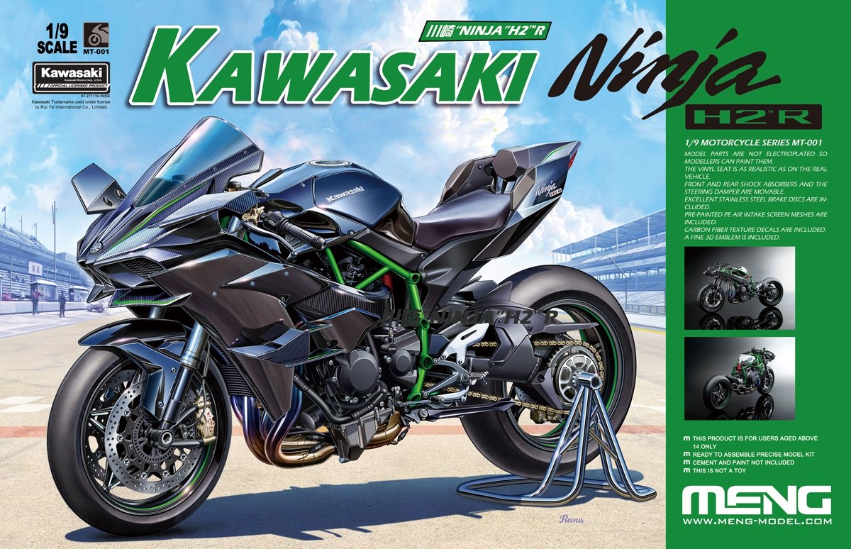 Meng modèle MT-001 Kawasaki Ninja H2R 1/9 