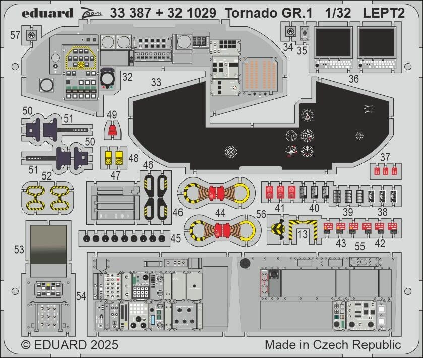 Eduard 321029 Tornado GR.1 interior for ITALERI 1/32
