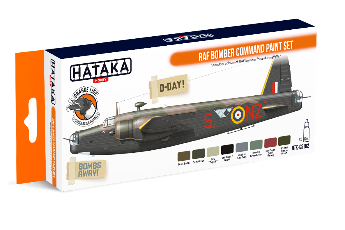 Kit de peinture Hataka HTK-CS102 RAF Bomber Command (8 x 17 ml)