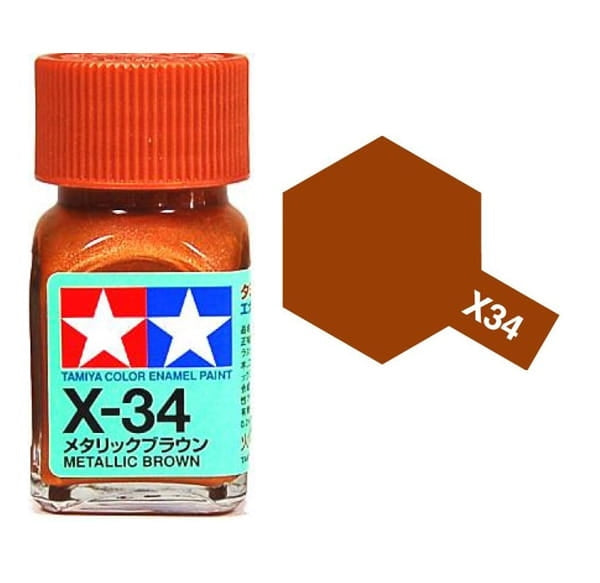 Peinture émail Tamiya X34 Brun métallisé (80034)