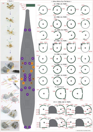 Pontos 22004F1 USS BB-61 Iowa 1944 Kit de détails (sans pont en bois) (1/200) – image 33