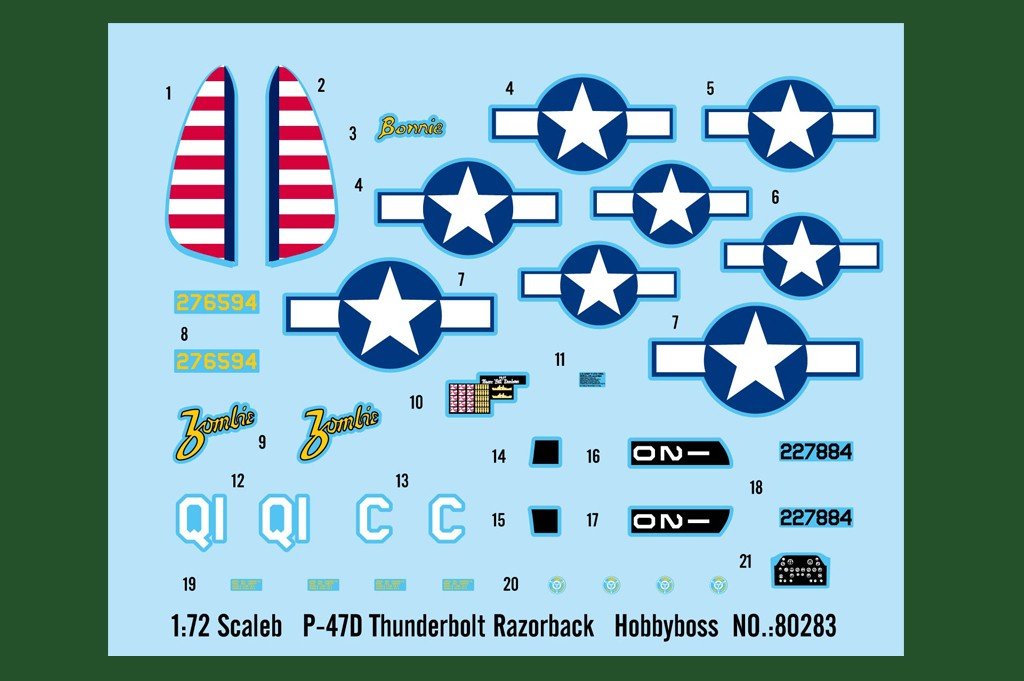 Hobby Boss 80283 P-47D Thunderbolt Razorback 1/72 – immagine 5